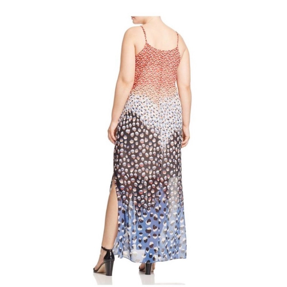 NIC+ZOE Blue Dahlia spaghetti strap maxi dress Medium - Picture 3 of 10